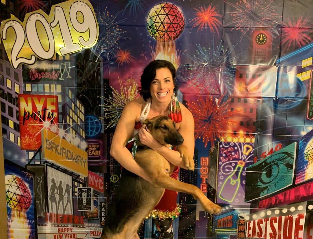 Jenny Weaver with her dog