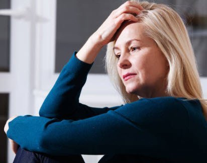 Breast Cancer Woman Contemplating